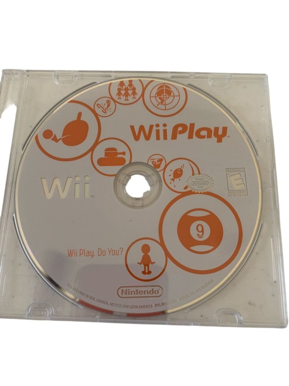 Wii Play Video Game Disc For Nintendo Wii - Includes Nine Fun Mini-Games - Teste